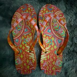 Vera Bradley- Flip Flop Sandals, Color- Red, Green, Blue, Pink, Women’s …